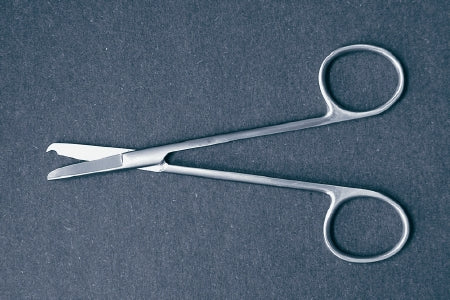 McKesson Suture Scissors McKesson Littauer 4-1/2 Inch Office Grade Stainless Steel NonSterile Finger Ring Handle Straight Blunt Tip / Blunt Tip - Each - 43-2-352-EA
