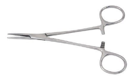 McKesson Hemostatic Forceps McKesson Halsted-Mosquito 5 Inch Length Office Grade Stainless Steel NonSterile Ratchet Lock Finger Ring Handle Straight - Each - 43-2-426-EA