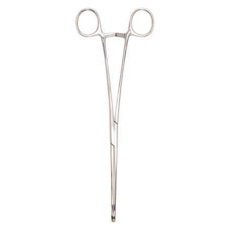 McKesson Sponge Forceps McKesson Foerster 9-1/2 Inch Length Office Grade Stainless Steel NonSterile Finger Ring Handle Straight Serrated Tip - Each - 43-2-577-EA