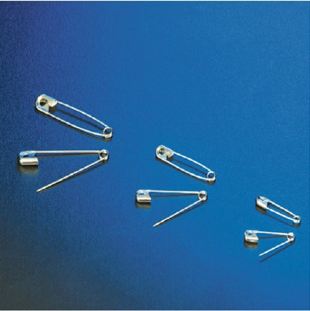 DeRoyal Safety Pin Number 2 Stainless Steel NonSterile - Case of 25 - 31-992-CS