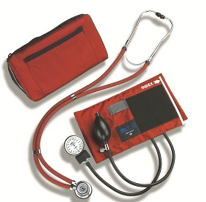 Mabis Healthcare Reusable Aneroid / Stethoscope Set Match Mates® Adult Cuff Dual Head Sprague Stethoscope Pocket Aneroid - Each - 01-360-081-EA