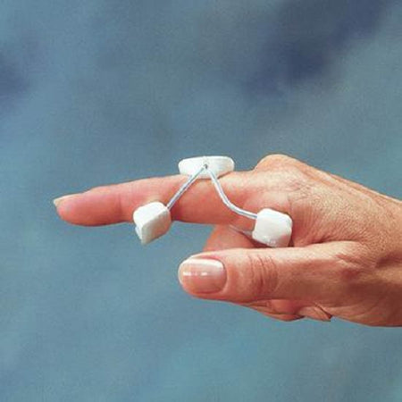 Patterson Medical Supply Extension Finger Splint Rolyan® Sof-Stretch® Medium Slide-On Left or Right Hand White - Each - A99762-EA