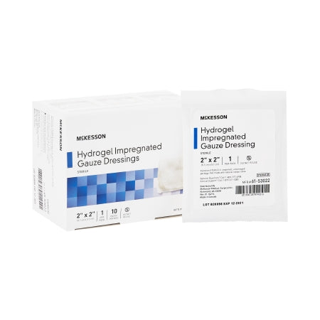 McKesson Hydrogel Wound Dressing McKesson Impregnated 2 X 2 Inch Square Sterile - Each - 61-53022-EA