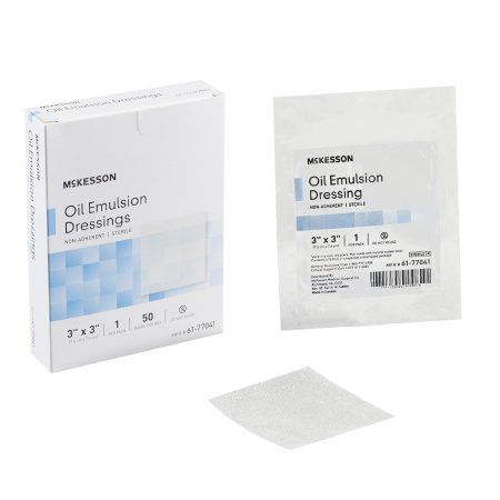 McKesson Oil Emulsion Impregnated Dressing McKesson Square 3 X 3 Inch Sterile - Case of 600 - 61-77041-CS