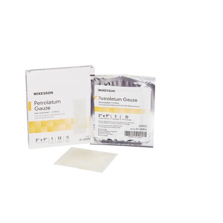 McKesson Petrolatum Impregnated Dressing McKesson Rectangle 3 X 9 Inch Sterile - Each - 61-20056-EA