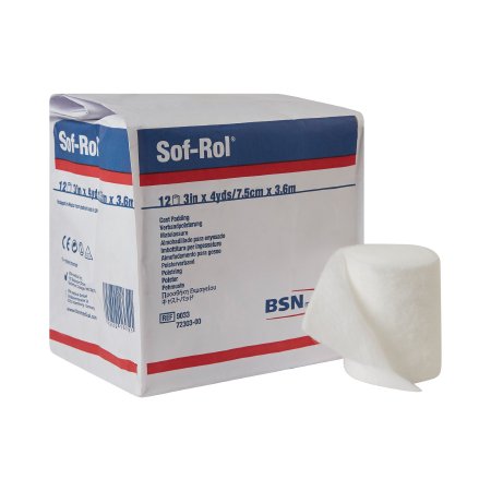 BSN Medical Cast Padding Undercast Sof-Rol® 3 Inch X 4 Yard Rayon NonSterile - Case of 72 - 9033-CS