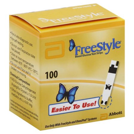 Abbott Blood Glucose Test Strips FreeStyle® 50 Strips per Pack - Each - 99073012050-EA
