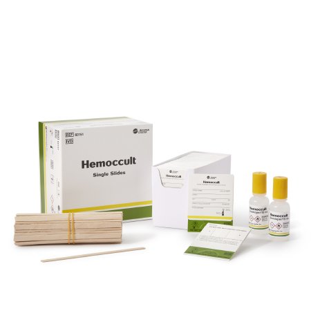 Hemocue Cancer Screening Test Kit Hemoccult® Single Slides Colorectal Cancer Screening Fecal Occult Blood Test (FOBT) Stool Sample 100 Tests CLIA Waived - Box of 100 - 60151A-BX