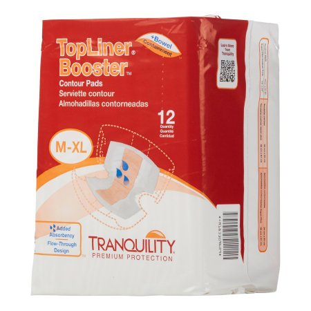 Principle Business Enterprises Booster Pad Tranquility® Top Liner® Contour 13-1/2 X 21-1/2 Inch Heavy Absorbency Superabsorbant Core One Size Fits Most - Case of 10 - 3096-CS