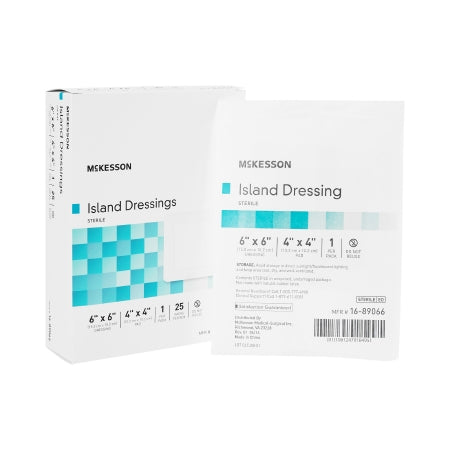 McKesson Adhesive Dressing McKesson 6 X 6 Inch Polypropylene / Rayon Square White Sterile - Each - 16-89066-EA