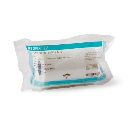 Medline Perforated Dressing Retention Tape without Liner Medfix™ EZ White 4 Inch X 11 Yard Nonwoven NonSterile - Box of 12 - MSC4104-BX
