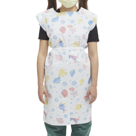 McKesson Patient Exam Gown McKesson Medium Kid Design (Under the Sea Print) Disposable - Case of 50 - 18-981636-CS