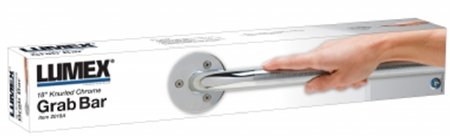 Graham-Field Wall Grab Bar Chrome Finish Knurled Steel - Each - 2019A-EA