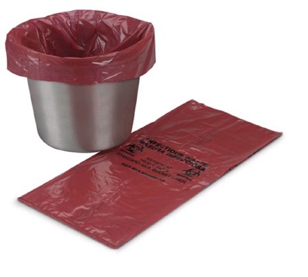 Medegen Medical Products LLC Kick Bucket Liner Medegen Medical Products 7 gal. Red Bag Polyethylene 16 X 18 Inch - Case of 500 - 50-04-CS