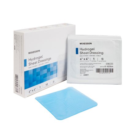 McKesson Hydrogel Wound Dressing McKesson 4 X 4 Inch Square Sterile - Each - 61-82044-EA