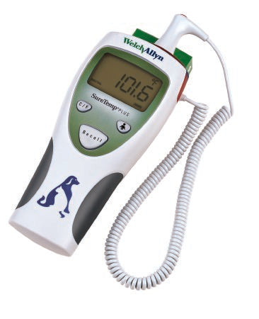 Welch Allyn Electronic Probe Thermometer SureTemp® Rectal Veterinary Probe Handheld / Wall Mount - Each - 01690-201V-EA