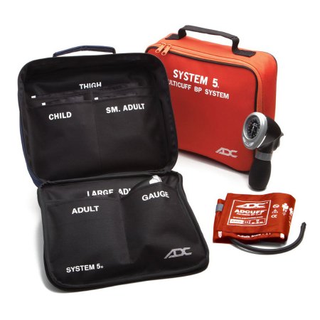 American Diagnostic Corp Aneroid Sphygmomanometer Unit System 5™ Multiple Sizes Nylon 13 - 66 cm Palm Aneroid - Each - 740-OR-EA