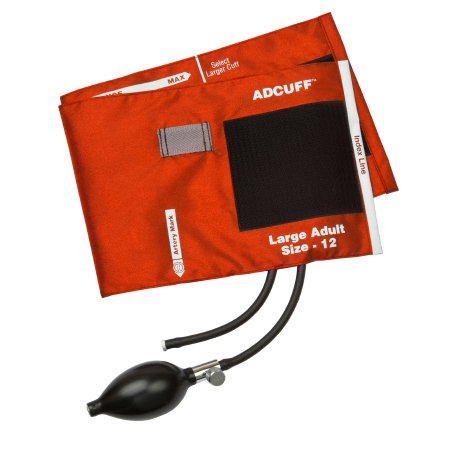 American Diagnostic Corp Reusable Blood Pressure Cuff and Bulb Adcuff™ 34 to 50 cm Arm Nylon Cuff Large Adult Cuff - Each - 865-12XOR-EA