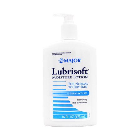 Major Pharmaceuticals Hand and Body Moisturizer Lubrisoft® 16 oz. Pump Bottle Unscented Lotion - Each - 00904530016-EA