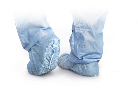 Medline Shoe Cover X-Large Ankle High Nonskid Sole Blue NonSterile - Box of 100 - CRI2003-BX