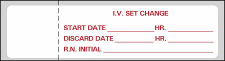 Precision Dynamics Pre-Printed Label Timemed Advisory Label White Paper IV Set Change Black Syringe Label 3/4 X 3 Inch - Roll of 1 - N-240-RL