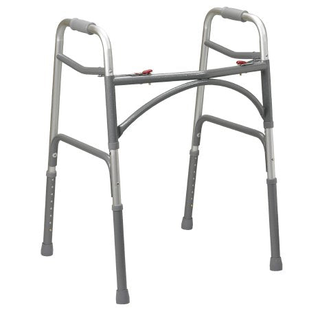 Drive Medical Bariatric Dual Release Walker Adjustable Height drive™ Aluminum Frame 500 lbs. Weight Capacity 32 to 39 Inch Height - Each - 10220-1-EA