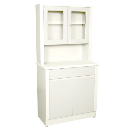 UMF Medical Treatment Cabinet Floor Standing Metal 2 Drawers 2 Shelves - Each - 6117-EA