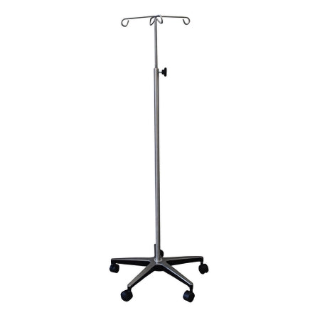 UMF Medical IV Stand Floor Stand 4-Hook 5 Caster, 2 Inch Swivel - Each - SS8342-EA
