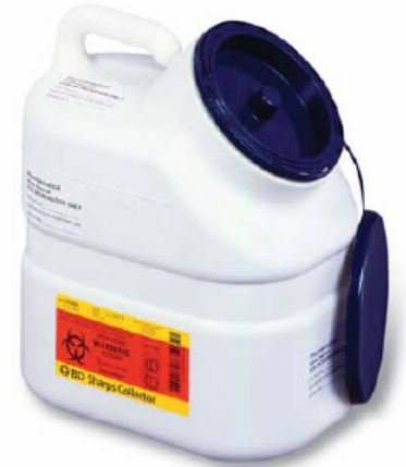BD Pharmaceutical Waste Container Recykleen™ White Base 12 H X 10-1/2 W X 7-1/2 D Inch Vertical Entry 3 Gallon - Case of 12 - 305633-CS