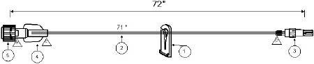 ICU Medical IV Extension Set Mini Bore 72 Inch Tubing Without Filter - Case of 50 - B2011-CS