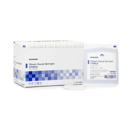 McKesson Gauze Sponge McKesson 2 X 2 Inch 1 per Pack Sterile 12-Ply Square - Each - 16-4221-EA