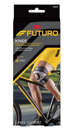 3M Knee Brace 3M™ Futuro™ Sport Moisture Control Large Pull-On / Hook and Loop Strap Closure 17 to 19 Inch Knee Circumference Left or Right Knee - Case of 12 - 45697ENR-CS