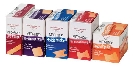 Medique Products Adhesive Strip Medi-First® 7/8 X 3 Inch Fabric Rectangle Tan Sterile - Box of 1 - 61415-BX