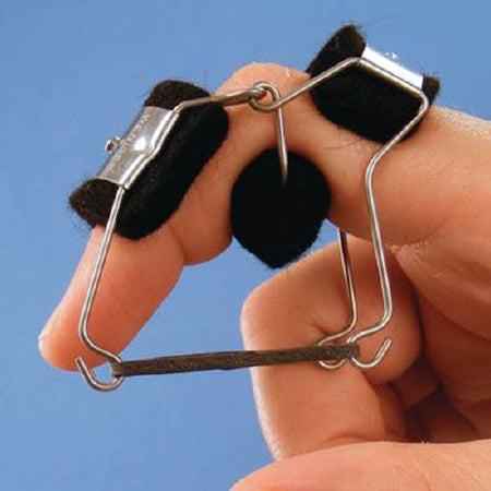 Patterson Medical Supply Dynamic Finger Splint Reverse Finger Knuckle Bender Small Left or Right Hand White - Each - A5237-EA