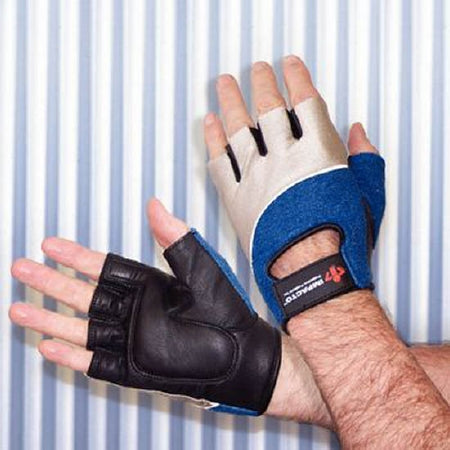 Patterson Medical Supply Impact Glove Rolyan® Workhard™ Half Finger Medium Black / Blue / Gray Left Hand - Each - A995111-EA