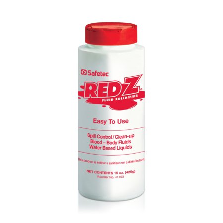 Safetec of America Spill Control Solidifier Red Z™ Shaker Top Bottle 15 oz. - Case of 12 - 41103-CS