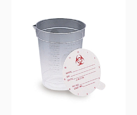 Medegen Medical Products LLC Specimen Container with Pour Spout Vollrath 192 mL (6.5 oz.) Paper Lid NonSterile - Case of 500 - 4647-CS