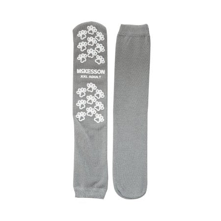 McKesson Slipper Socks McKesson Terries™ 2X-Large Gray Above the Ankle - Pair - 40-3800-PR