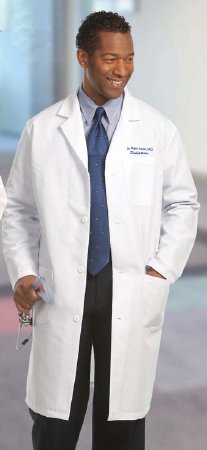 Fashion Seal Uniforms Lab Coat White Size 38 Knee Length Reusable - Each - 485-SZ38-EA