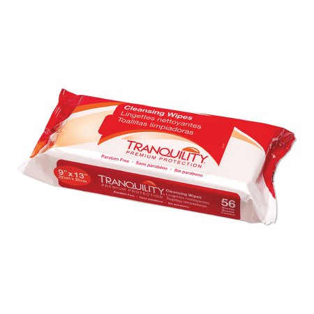 Principle Business Enterprises Personal Wipe Tranquility® Soft Pack Aloe / Vitamin E / Chamomile Scented 56 Count - Case of 12 - 3101-CS