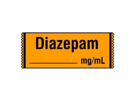 Shamrock Scientific Drug Label Shamrock Anesthesia Label Diazepam____mg/mL Orange 1/2 X 1 Inch - Roll of 1 - SA-210-RL