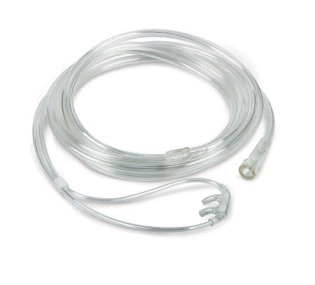 Medline Nasal Cannula Continuous Flow Soft-Touch™ Adult Curved Prong / NonFlared Tip - Case of 50 - HCS4514-CS