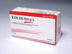 Hemocue Respiratory Test Kit Icon® DS Infectious Disease Immunoassay Strep A Test Throat / Tonsil Saliva Sample 25 Tests CLIA Waived for Dipstick Format - Case of 4 - 395098A-CS