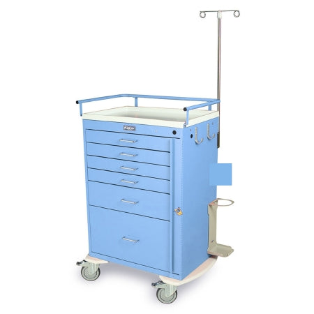 Harloff Emergency Cart Steel 67 X 22 X 38 Inch Light Blue Four-3 Inch, One-6 Inch, One-12 Inch - Each - 6401-EA