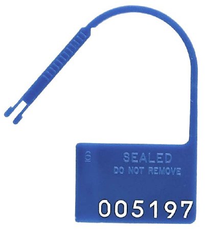 RD Plastics Company Padlock Seal RD Plastics Numbered Blue Plastic - Case of 100 - R83-CS