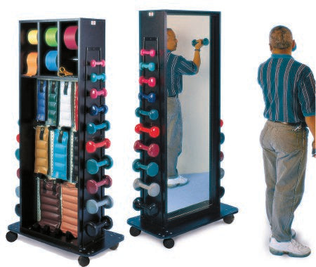 Hausmann Industries Combination Weight / Storage Rack With Equipment 18 X 30 X 72 Inch Black - Each - 5560-100-EA