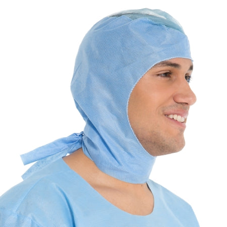 O&M Halyard Inc Surgical Hood One Size Fits Most Blue Tie Closure - Case of 3 - 69110-CS