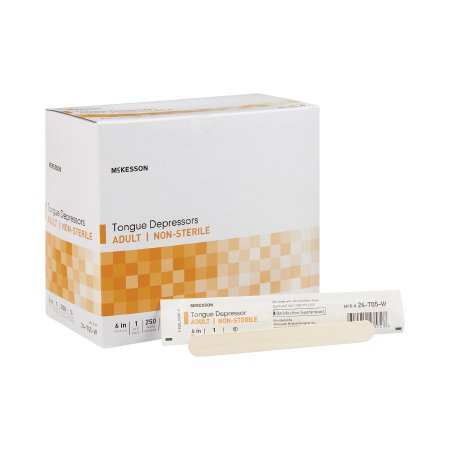 McKesson Tongue Depressor McKesson 6 Inch Length Wood - Box of 1 - 24-705-W-BX