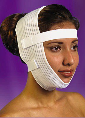 Summit Medical Facial Support Wrap One Size Fits Most Spandex Champagne / White - Each - V-210U-C-EA
