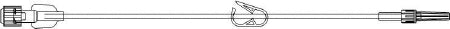 ICU Medical IV Extension Set Small Bore 12 Inch Tubing - Case of 50 - B1134-CS